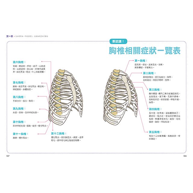 肋骨運動救胸椎 胸悶 呼吸不順 五十肩 失眠 自律神經失調 膏肓穴痛 胃腸不好 容易恐慌 長期疲勞 通通有救了 金石堂