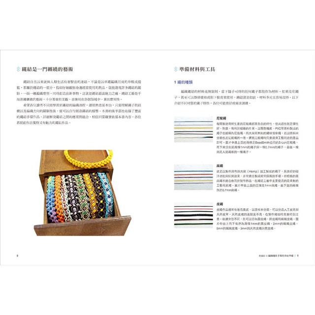 我的第一本繩結手環〈入門全圖解〉:手作達人的20種繩編技法,簡單用平結、輪結、斜卷結,編出市集款風格飾品 我的第一本繩結手環〈入門全圖解〉:手作達人的20種繩編技法,簡單用平結、輪結、斜卷結,編出市集款風格飾品