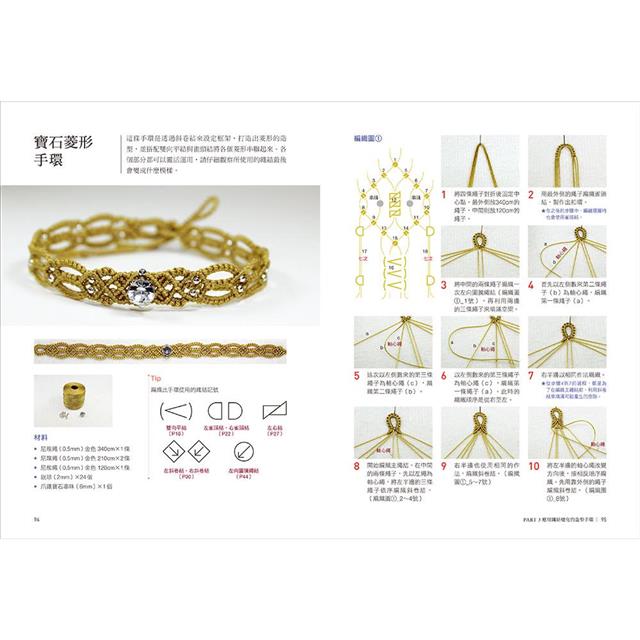 我的第一本繩結手環〈入門全圖解〉:手作達人的20種繩編技法,簡單用平結、輪結、斜卷結,編出市集款風格飾品 我的第一本繩結手環〈入門全圖解〉:手作達人的20種繩編技法,簡單用平結、輪結、斜卷結,編出市集款風格飾品