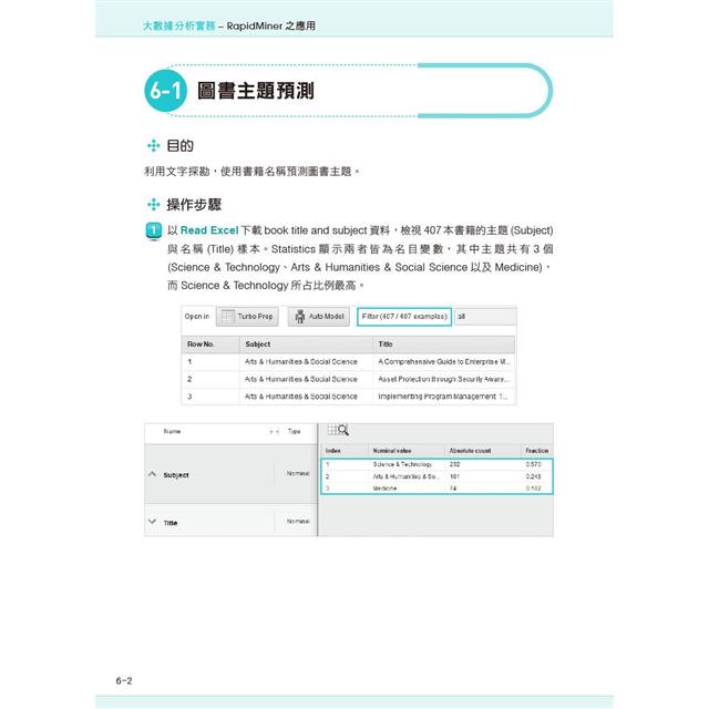 大數據分析實務:RapidMiner之應用 大數據分析實務:RapidMiner之應用
