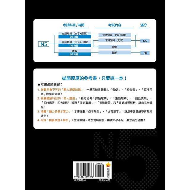 新日檢N5聽解30天速成!  新版(隨書附作者親錄標準日語朗讀音檔QR Code,音檔全長126分鐘) 新日檢N5聽解30天速成!  新版(隨書附作者親錄標準日語朗讀音檔QR Code,音檔全長126分鐘)
