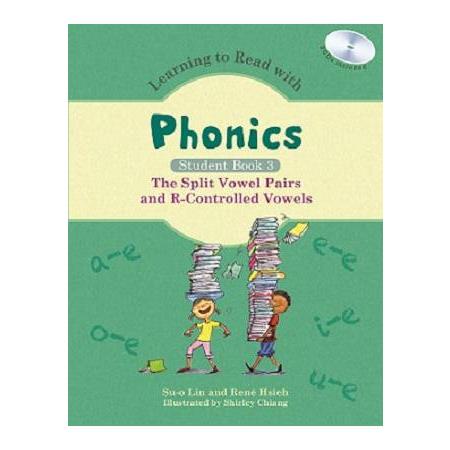 Learning to Read with Phonics：Student Book 3分離母音組和母音加Rr的唸法(2CDs) | 拾書所