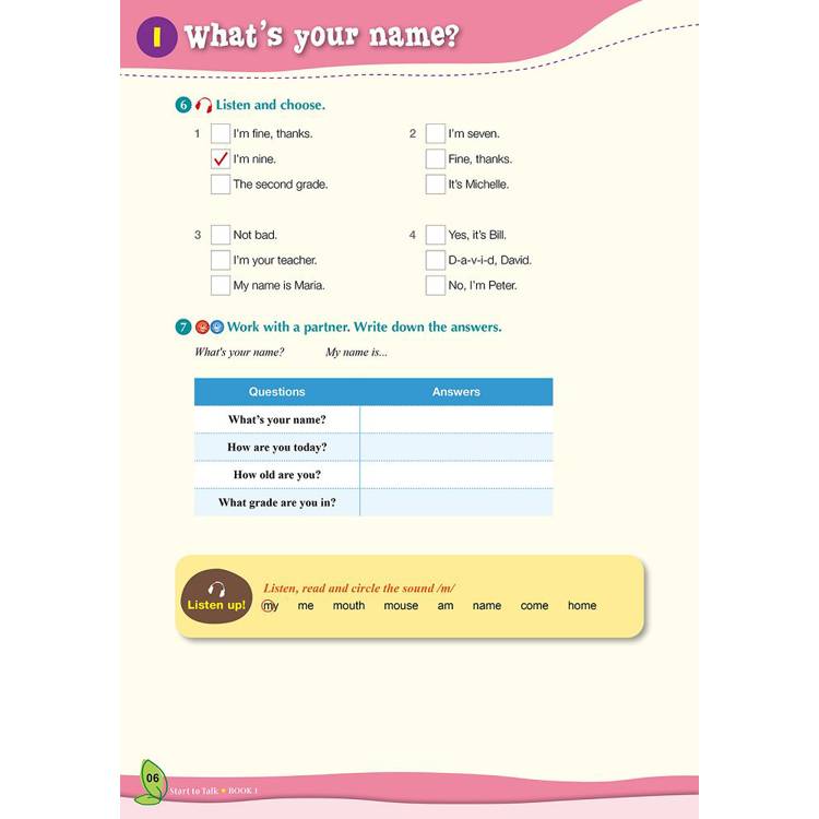 Start to Talk 練習本 1(附外師朗讀QR CODE音檔) Start to Talk 練習本 1(附外師朗讀QR CODE音檔)