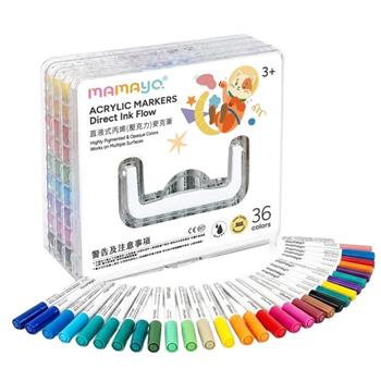 【mamayo】36色直液式丙烯麥克筆