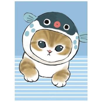 貓福珊迪 16開筆記本-藍