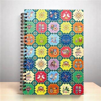 <花磚密碼>A5線圈筆記本