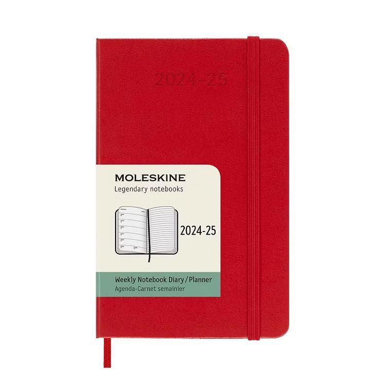 2024-2025【MOLESKINE】週記18M硬殼-口袋型紅 - 週記18M_硬殼口袋紅