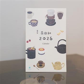 《小島散步》2026 小畫卡桌曆_茶日和(附手撕線／桌曆畫卡兩用)
