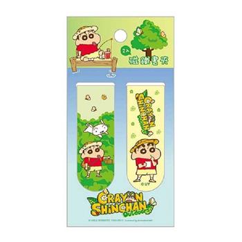 蠟筆小新-2入磁鐵書夾-釣魚