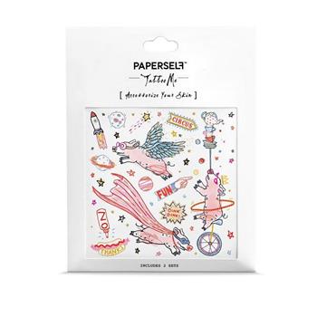 Paperself紋身貼紙-飛天粉紅豬 Superhero Pigs【金石堂、博客來熱銷】