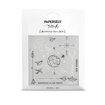 PAPERSELF紋身貼紙-旅行軌跡 Bon Voyage (隨機出貨)【金石堂、博客來熱銷】