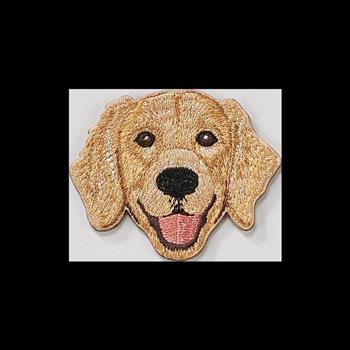 刺繡貼紙卡片- 黃金獵犬