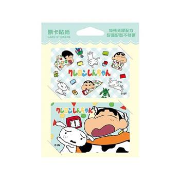 蠟筆小新 票卡貼紙2入-睡衣