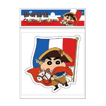 蠟筆小新 防水貼紙-法國