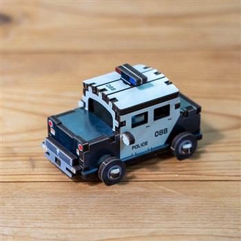 DIY木質經典小警車