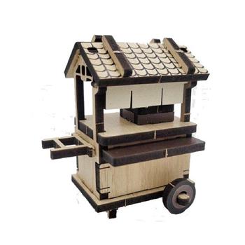 DIY木質復古攤車(原木)