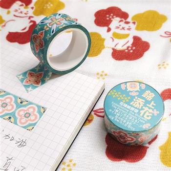 錦上添花・花磚紙膠帶