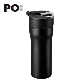 【丹麥 PO：Selected】便攜法壓保溫咖啡杯16oz （黑）【金石堂、博客來熱銷】