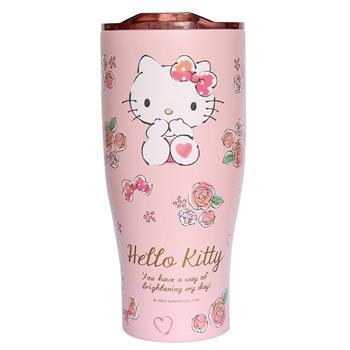 SANRIO三麗鷗不鏽鋼真空酷樂杯 冰霸杯900ml-HELLO KITTYKT薔薇