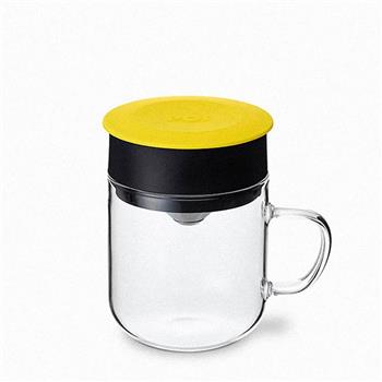 【丹麥 PO：Selected】研磨過濾咖啡玻璃杯240ml（黃）【金石堂、博客來熱銷】