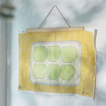 《琺瑯盤中的棗子》天然亞麻生活布巾