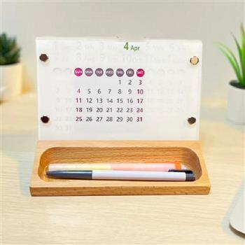O'day 萬年桌曆設計新模式原木盒款白色週日起使款