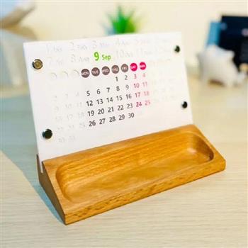 O'day 萬年桌曆設計新模式原木盒款白色週一起使款