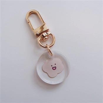 方坊 金屬壓克力掛飾 25mm-樂樂(導角款)
