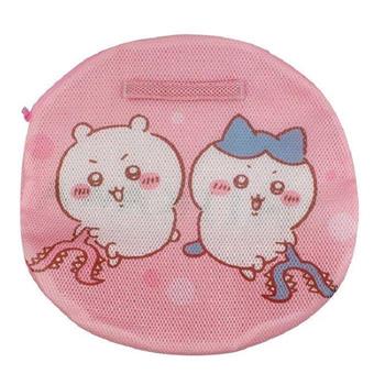 吉伊卡哇 圓形手提洗衣袋-粉