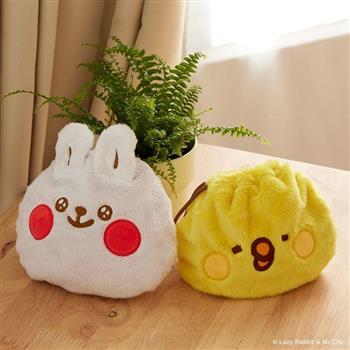 懶散兔與啾先生 束口袋-懶散兔