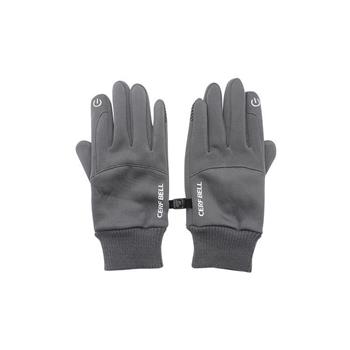 【2023秋冬】CB高彈羅紋觸控防風手套-深灰XL