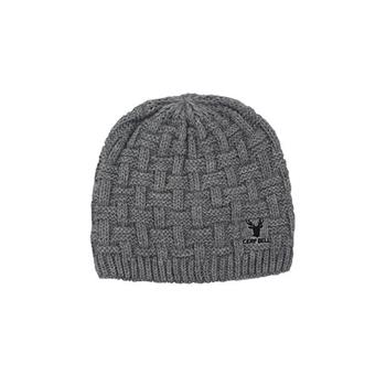 【2023秋冬】藤編鹿頭刺繡雙層圓帽麻灰