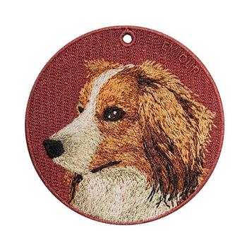 雙面刺繡吊飾 - 科克爾犬