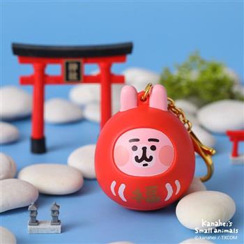 卡娜赫拉的小動物達摩籤筒吊飾(粉紅兔兔)