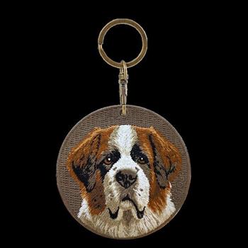 雙面刺繡吊飾-聖伯納犬