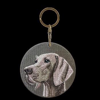 雙面刺繡吊飾-威瑪獵犬