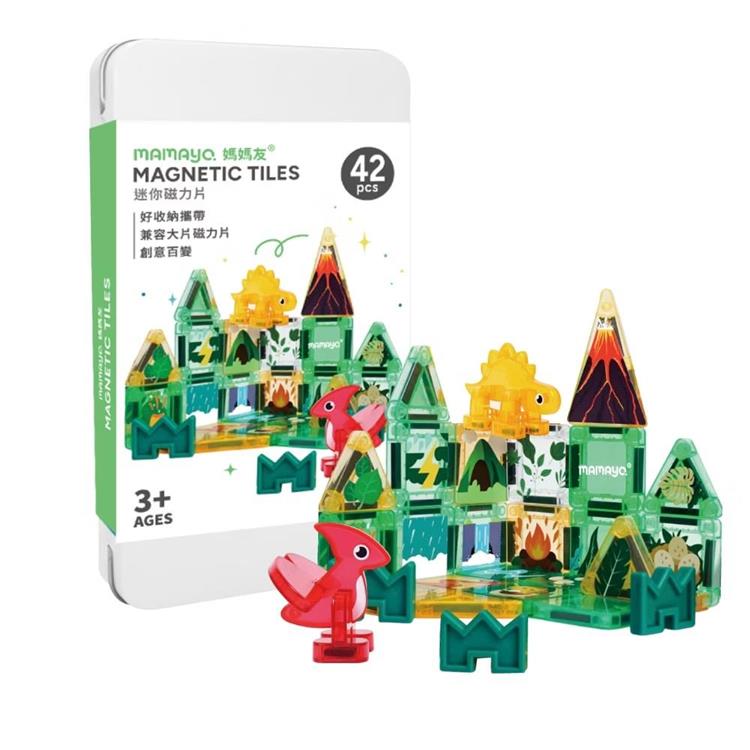 【mamayo】迷你磁力片-森林恐龍(42pcs)