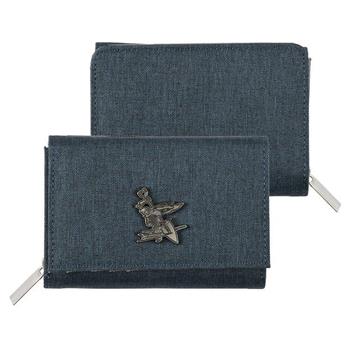 86不存在的戰區-金屬造型扣式短夾(雪花布)-A款