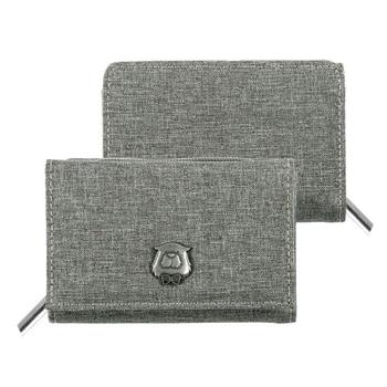 金屬造型扣式短夾(雪花布)-間諜家家酒B款(彭)