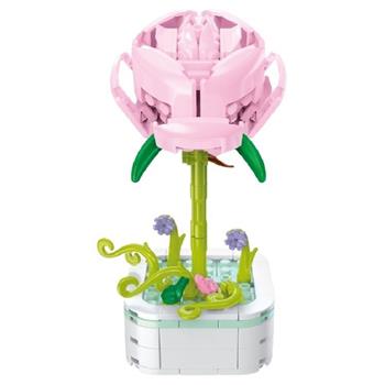 療癒舒壓系列積木-粉玫瑰(104片)