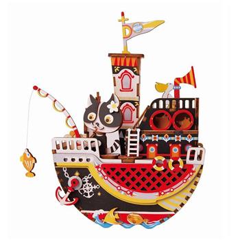 ROB/ AMD42 音樂盒系列 釣魚中的貓咪