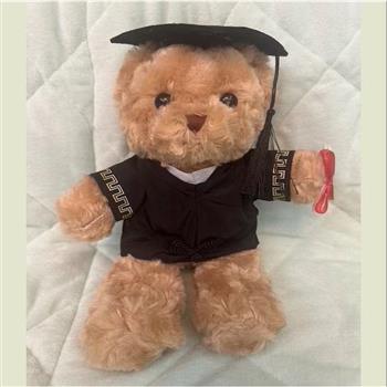 坐款畢業熊-玫瑰棕熊-黃袖白領