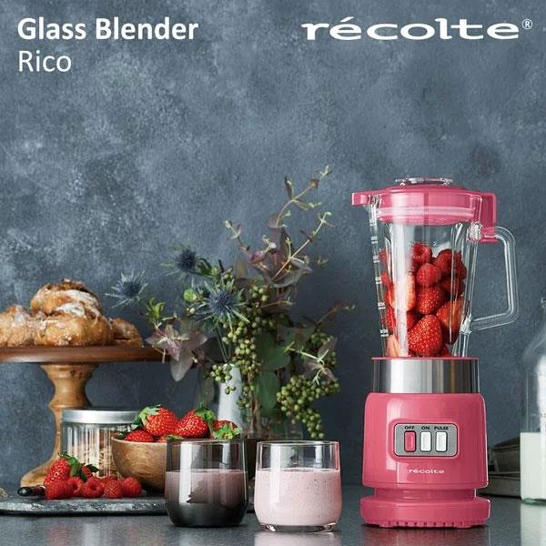 recolte日本麗克特 Glass Blender Rico耐熱果汁機 蜜糖粉