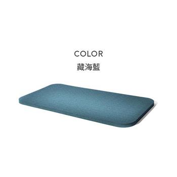 【LOTUS】台灣製增厚高彈止滑超慢跑墊(含束帶) 18mm加厚加大 藏海藍