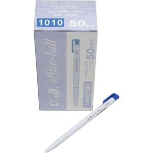 OB#1010自動原子筆1.0盒裝50支-藍【金石堂、博客來熱銷】