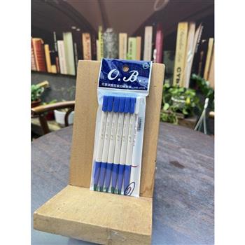 OB 6入中性筆(藍色) #200A-6P附贈品