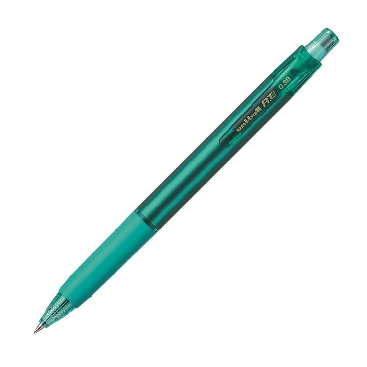 【uni三菱】URN180 摩樂自動鋼珠筆0.38－綠桿