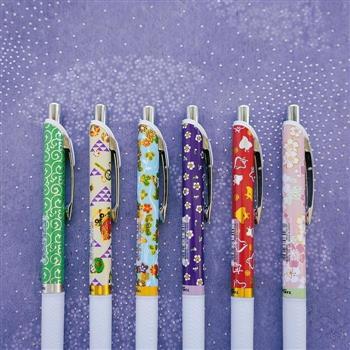 Pentel   0.5 ENERGEL 極速鋼珠筆 友禪 白花 藍芯