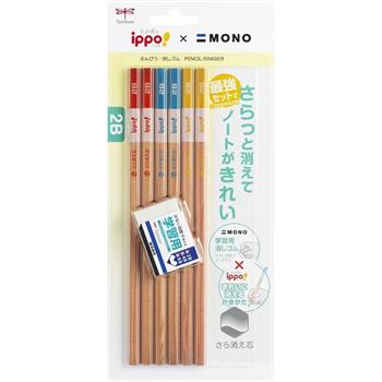 ippo x MONO 兒童六角鉛筆組2B原木色【金石堂、博客來熱銷】