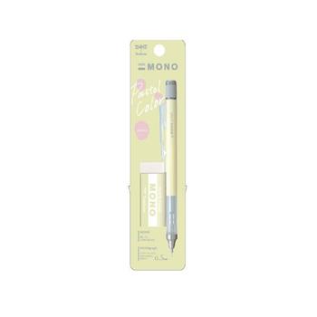 Tombow  MONO graph0.5mm 自動鉛筆MONO 橡皮粉彩色系組-鵝黃 (限定版)